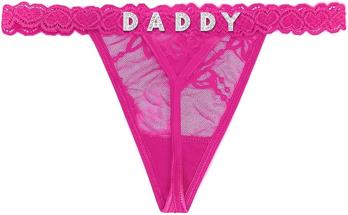 Women's Personalized Thongs with Funny Rhinestone