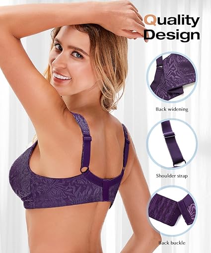 Wingslove Women's Wireless Minimizer Bra
