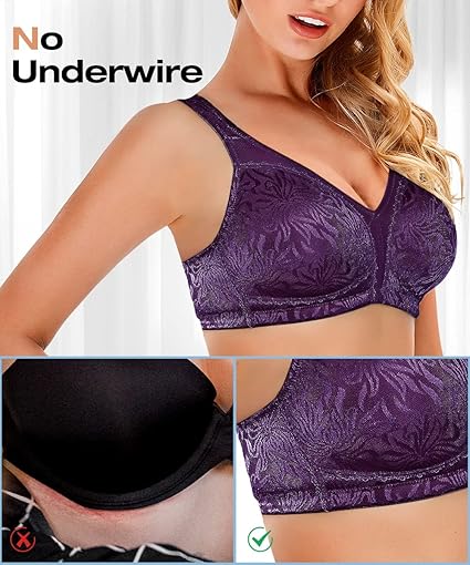 Wingslove Women's Wireless Minimizer Bra