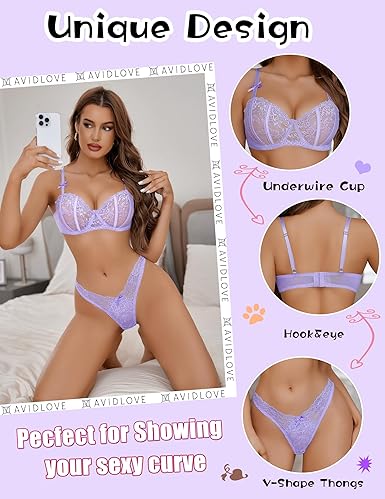 Avidlvoe Lingerie for Women Lace Bra