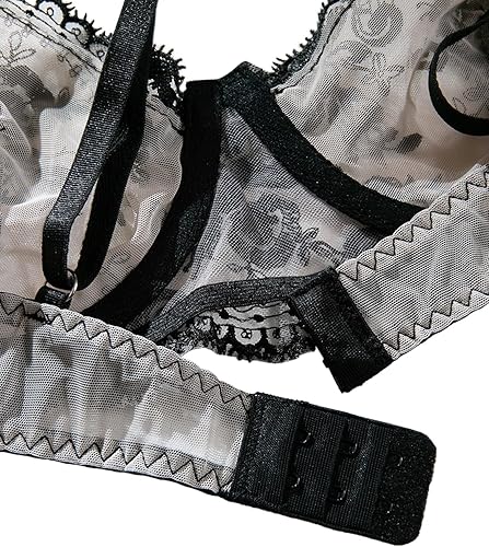 Lilosy Sexy Floral Embroidery Mesh Sheer